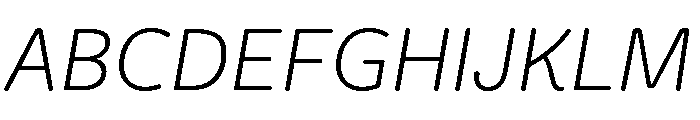 Freight Round Light Italic Font UPPERCASE