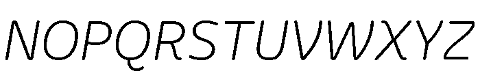 Freight Round Light Italic Font UPPERCASE