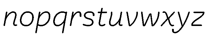 Freight Round Light Italic Font LOWERCASE