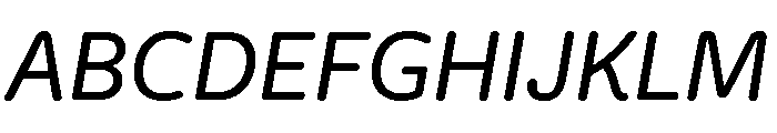 Freight Round Medium Italic Font UPPERCASE