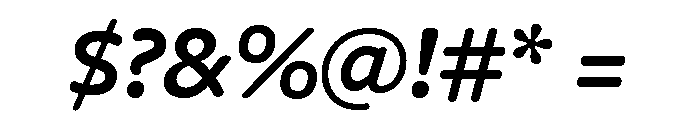 Freight Round Semi Bold Italic Font OTHER CHARS