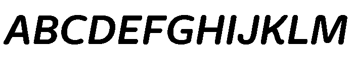 Freight Round Semi Bold Italic Font UPPERCASE