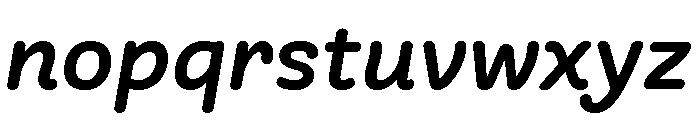 Freight Round Semi Bold Italic Font LOWERCASE