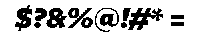 Freight Sans Black Italic Font OTHER CHARS