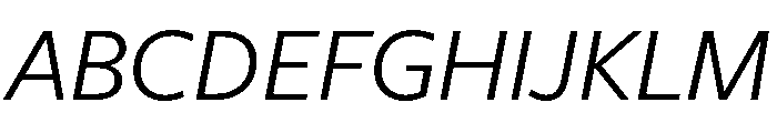 Freight Sans Book Italic Font UPPERCASE