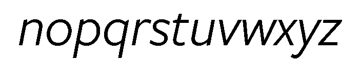 Freight Sans Book Italic Font LOWERCASE