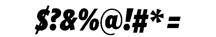 Freight Sans Compressed Black Italic Font OTHER CHARS