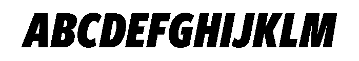 Freight Sans Compressed Black Italic Font UPPERCASE