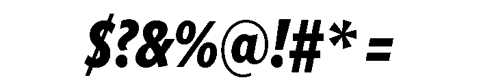 Freight Sans Compressed Bold Italic Font OTHER CHARS