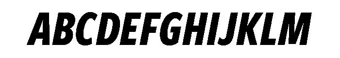Freight Sans Compressed Bold Italic Font UPPERCASE