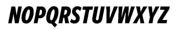 Freight Sans Compressed Bold Italic Font UPPERCASE