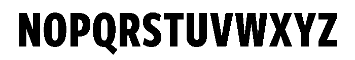 Freight Sans Compressed Bold Font UPPERCASE