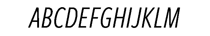 Freight Sans Compressed Book Italic Font UPPERCASE