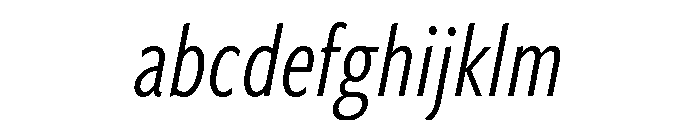 Freight Sans Compressed Book Italic FONT