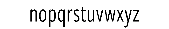 Freight Sans Compressed Book Font LOWERCASE