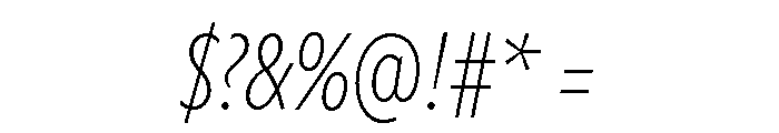 Freight Sans Compressed Extra Light Italic Font OTHER CHARS