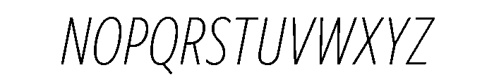 Freight Sans Compressed Extra Light Italic Font UPPERCASE