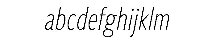 Freight Sans Compressed Extra Light Italic FONT