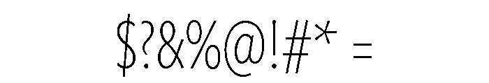 Freight Sans Compressed Extra Light Font OTHER CHARS
