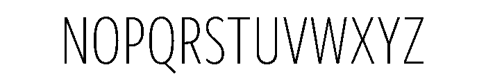 Freight Sans Compressed Extra Light Font UPPERCASE