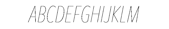 Freight Sans Compressed Hairline Italic Font UPPERCASE