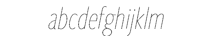 Freight Sans Compressed Hairline Italic FONT