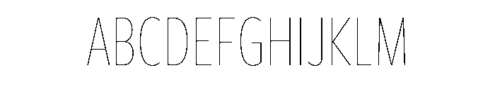 Freight Sans Compressed Hairline Font UPPERCASE