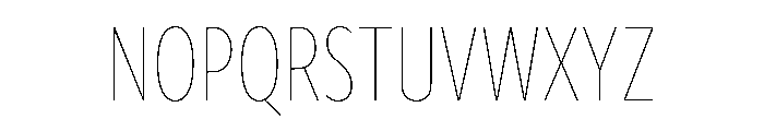 Freight Sans Compressed Hairline Font UPPERCASE