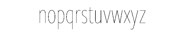 Freight Sans Compressed Hairline Font LOWERCASE