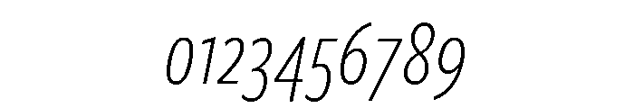 Freight Sans Compressed Light Italic Font OTHER CHARS