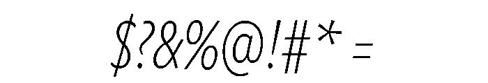Freight Sans Compressed Light Italic Font OTHER CHARS