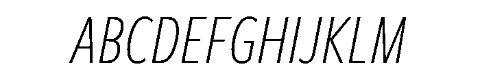 Freight Sans Compressed Light Italic Font UPPERCASE