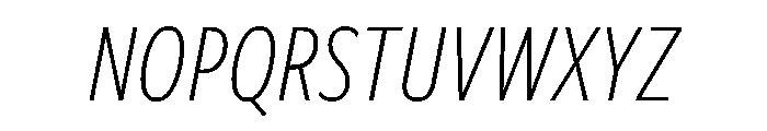 Freight Sans Compressed Light Italic Font UPPERCASE