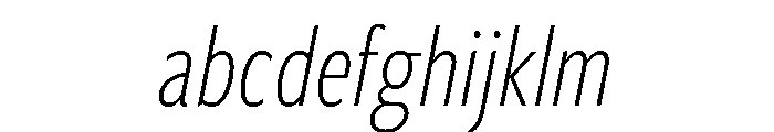 Freight Sans Compressed Light Italic FONT