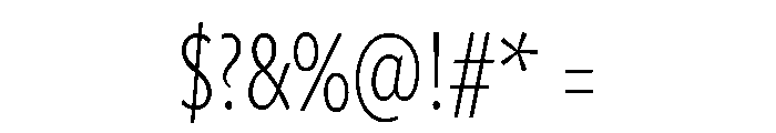 Freight Sans Compressed Light Font OTHER CHARS
