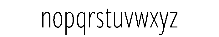 Freight Sans Compressed Light Font LOWERCASE