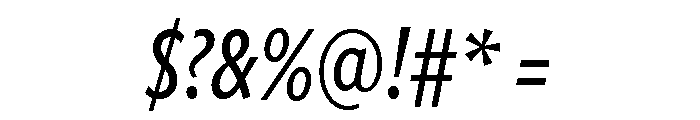 Freight Sans Compressed Medium Italic Font OTHER CHARS