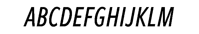 Freight Sans Compressed Medium Italic Font UPPERCASE