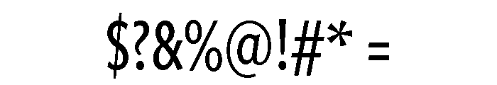 Freight Sans Compressed Medium Font OTHER CHARS