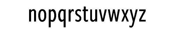Freight Sans Compressed Medium Font LOWERCASE