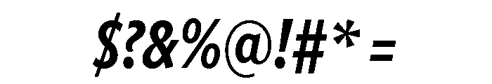 Freight Sans Compressed Semi Bold Italic Font OTHER CHARS