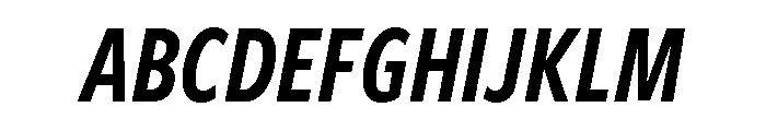Freight Sans Compressed Semi Bold Italic Font UPPERCASE