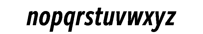 Freight Sans Compressed Semi Bold Italic Font LOWERCASE