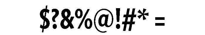 Freight Sans Compressed Semi Bold Font OTHER CHARS