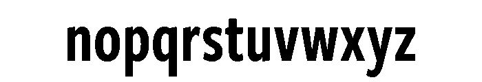 Freight Sans Compressed Semi Bold Font LOWERCASE