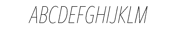 Freight Sans Compressed Thin Italic Font UPPERCASE