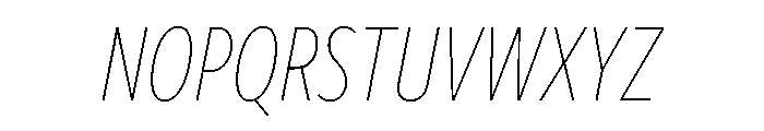 Freight Sans Compressed Thin Italic Font UPPERCASE