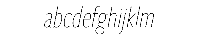 Freight Sans Compressed Thin Italic FONT