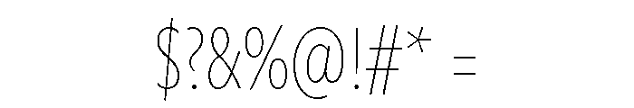 Freight Sans Compressed Thin Font OTHER CHARS