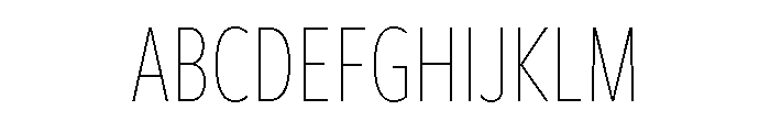 Freight Sans Compressed Thin Font UPPERCASE